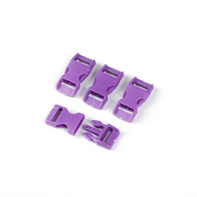 1 SET, PARACORD KLİPS, ÇANTA, TAKI, TASMA, BİLEKLİK KLİPSİ, MOR RENK, İÇ GENİŞLİĞİ: 1 CM - 3