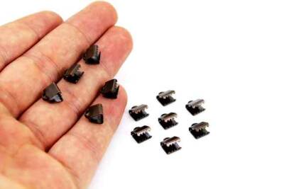 10 Adet - 6x7 mm Dişli Bağlantı Aparatı, Timsah Kapama, Kulplu Dişli Sıkıştırma, Kolye ve Bileklik Kapama, Antik Bakır Kaplama - 2