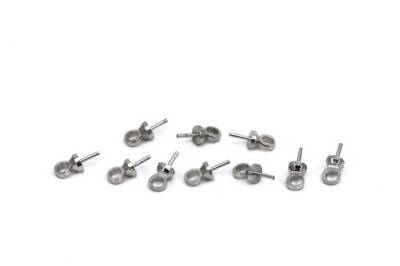 20 Adet - 2.5x7 mm, Halkalı Cam Çivisi, Bağlantı Aparatı, Nikel Kaplama - 1