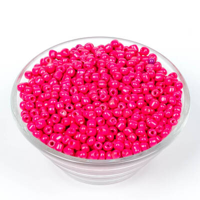 50 Gram, Büyük Boy Kum Boncuğu, 4 mm, Takı Yapım Boncuğu, Pembe Renk, B43 - 2