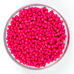 50 Gram, Büyük Boy Kum Boncuğu, 4 mm, Takı Yapım Boncuğu, Pembe Renk, B43 - 1